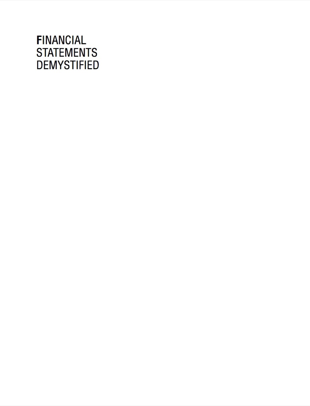 Financial Statements Demystified 4th Edition