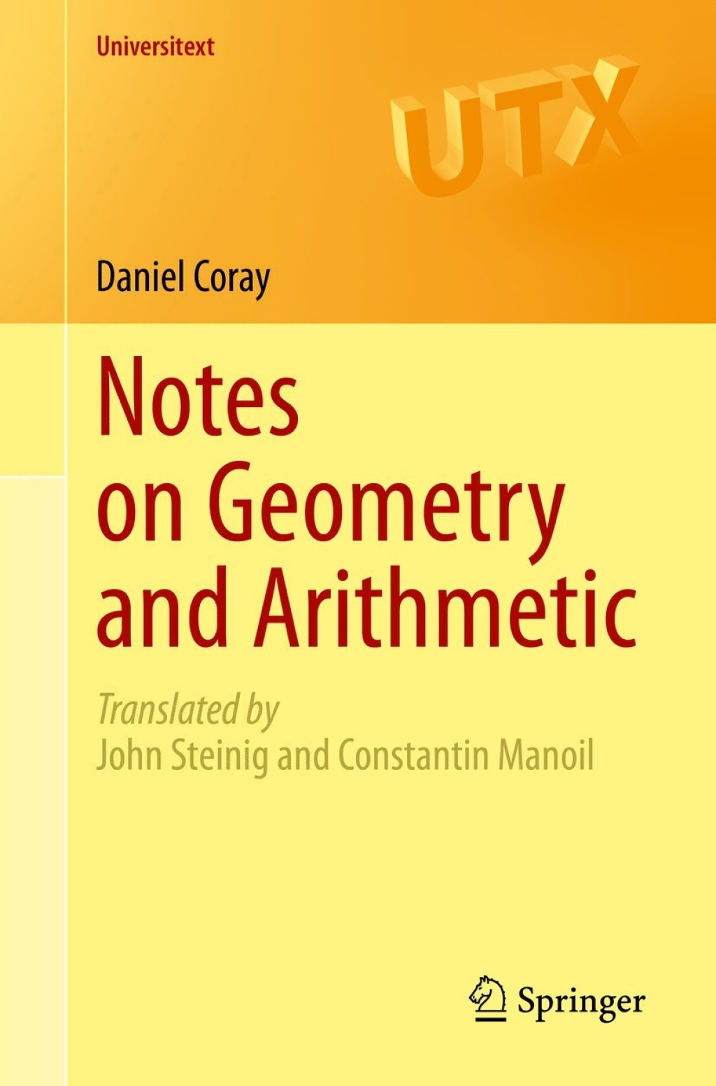 Notes on Geometry and Arithmetic 