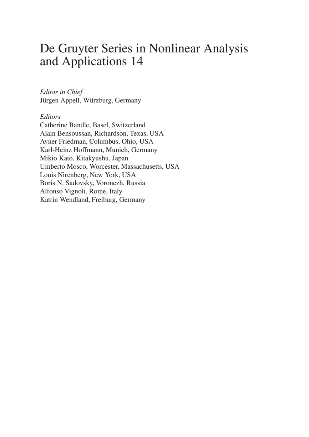 Function Spaces, 1 1st Edition