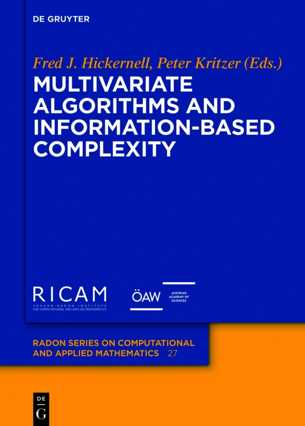 Multivariate Algorithms and Information-Based Complexity 1st Edition