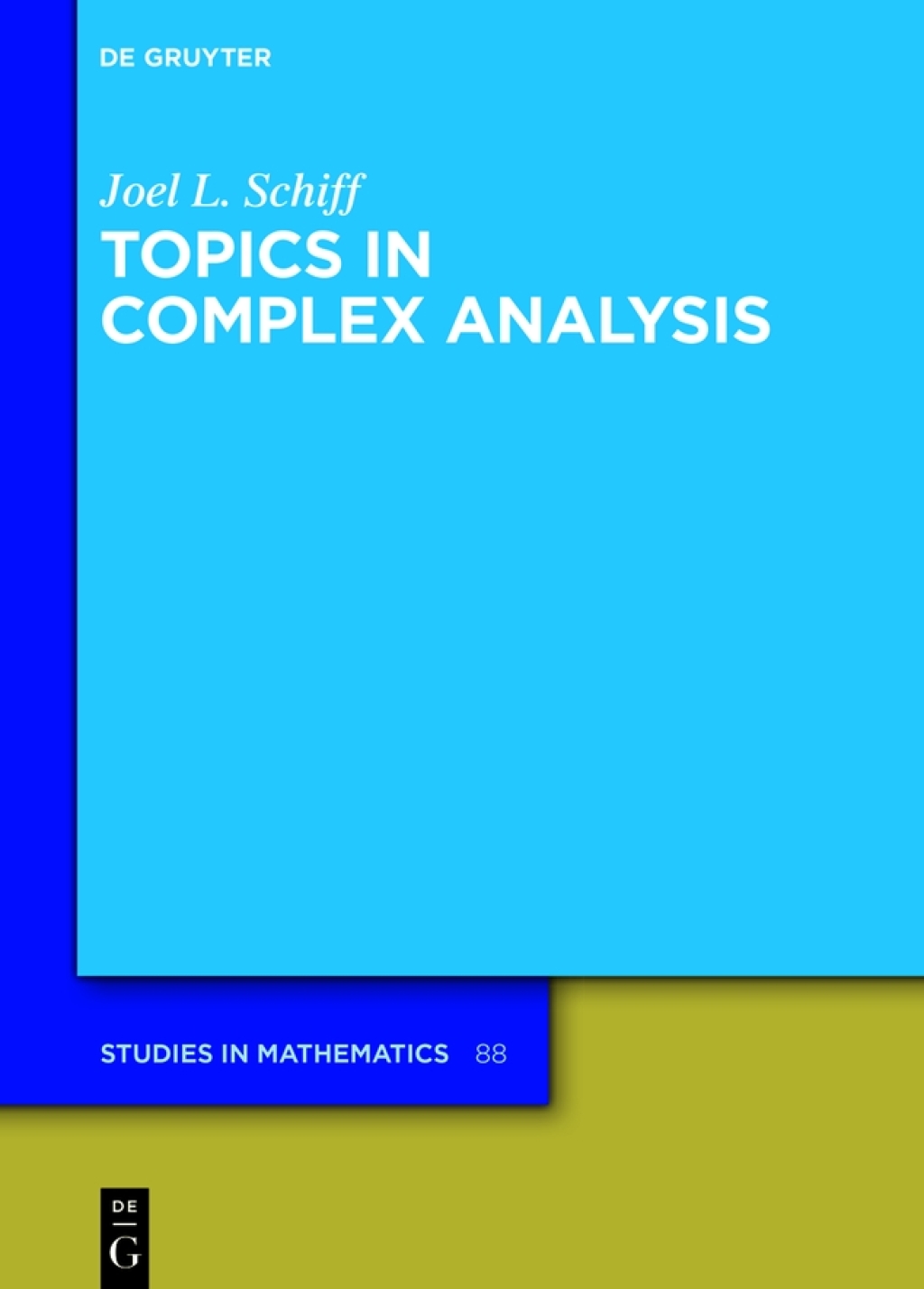 Topics in Complex Analysis 1st Edition