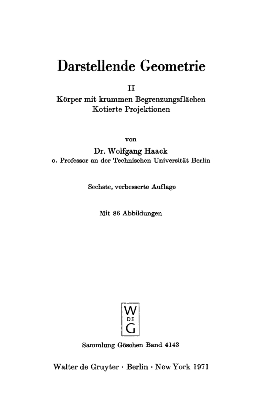 KÃ¢â‚¬Å¡ÃƒÂ ÃƒÂ¶Ã¢â‚¬Å¡ÃƒÂ Ãƒâ€¡rper mit krummen BegrenzungsflÃ¢â‚¬Å¡ÃƒÂ ÃƒÂ¶Ã‚Â¬ÃƒÅ¸chen Kotierte Projektionen 6th Edition