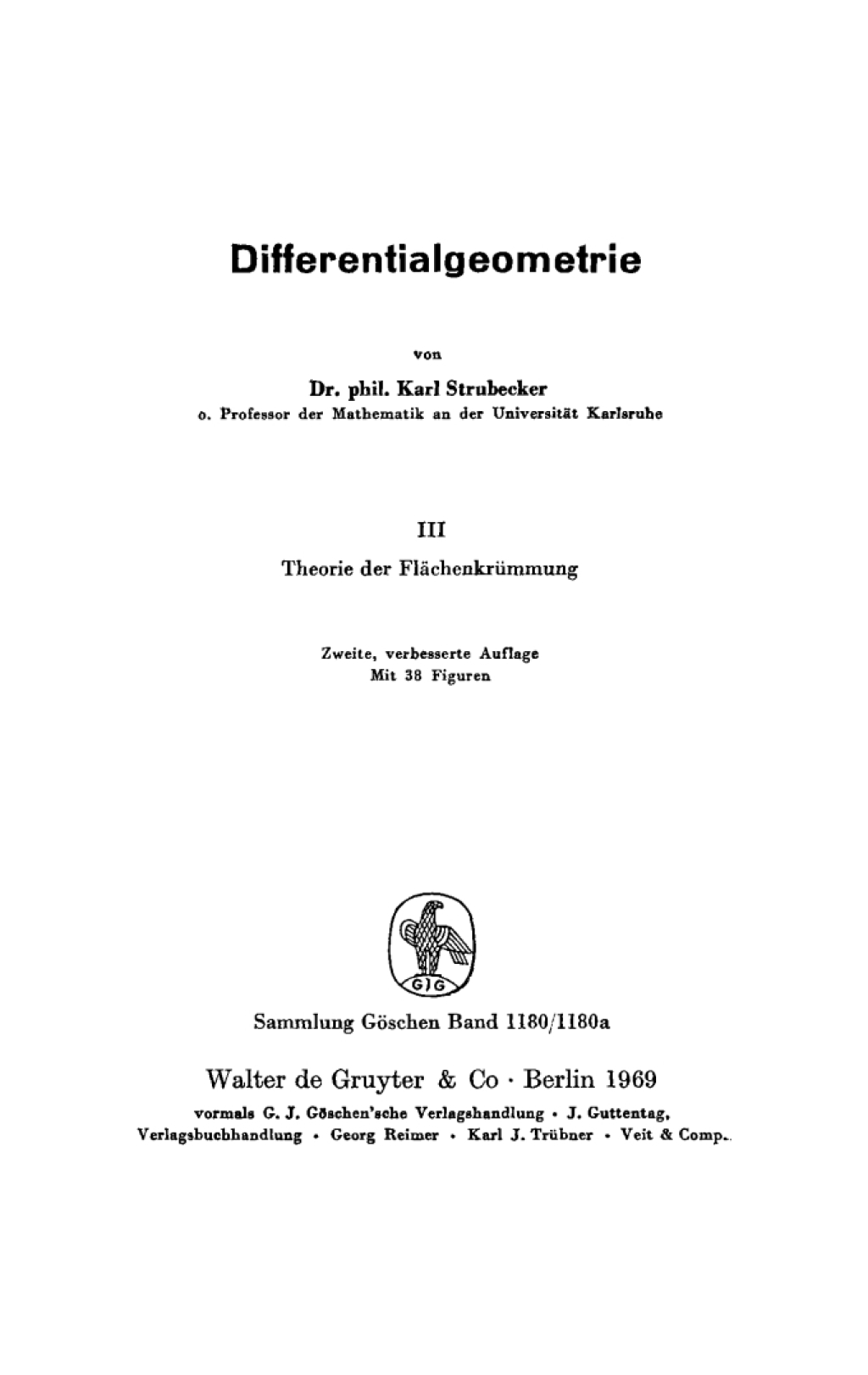 Theorie der FlÃ¢â‚¬Å¡ÃƒÂ ÃƒÂ¶Ã‚Â¬ÃƒÅ¸chenkrÃ¢â‚¬Å¡ÃƒÂ ÃƒÂ¶Ã‚Â¬Ã¢Ë†Â«mmung 2nd Edition