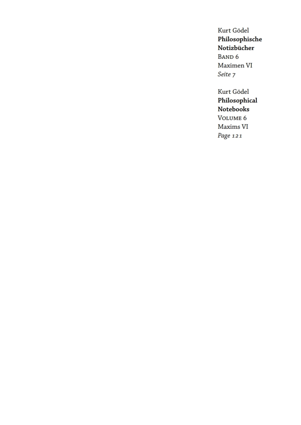 Maximen VI / Maxims VI 1st Edition
