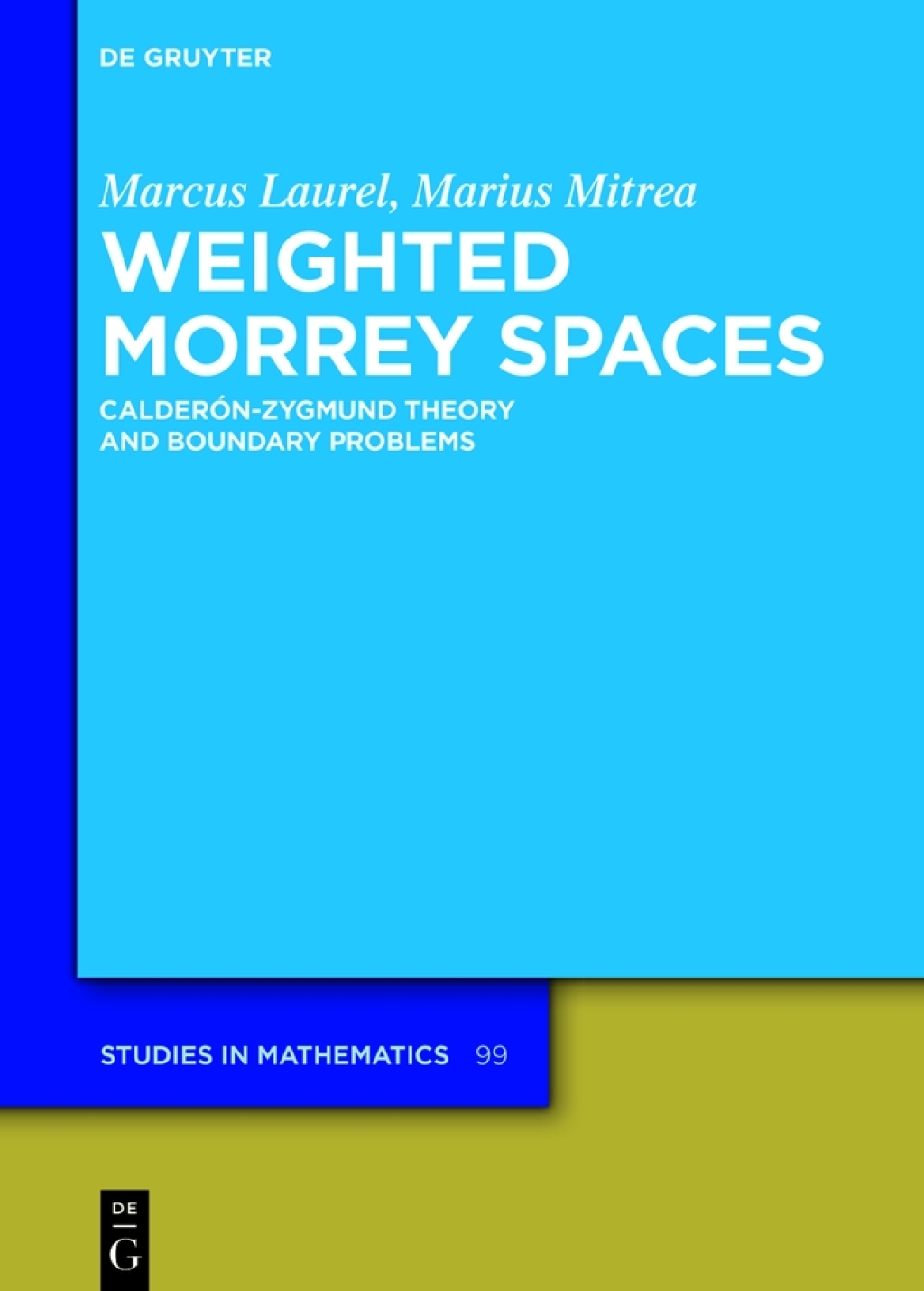 Weighted Morrey Spaces CalderÃ¢â‚¬Å¡ÃƒÂ ÃƒÂ¶Ã¢â‚¬Å¡ÃƒÂ¢Ã¢â‚¬Â¢n-Zygmund Theory and Boundary Problems 1st Edition