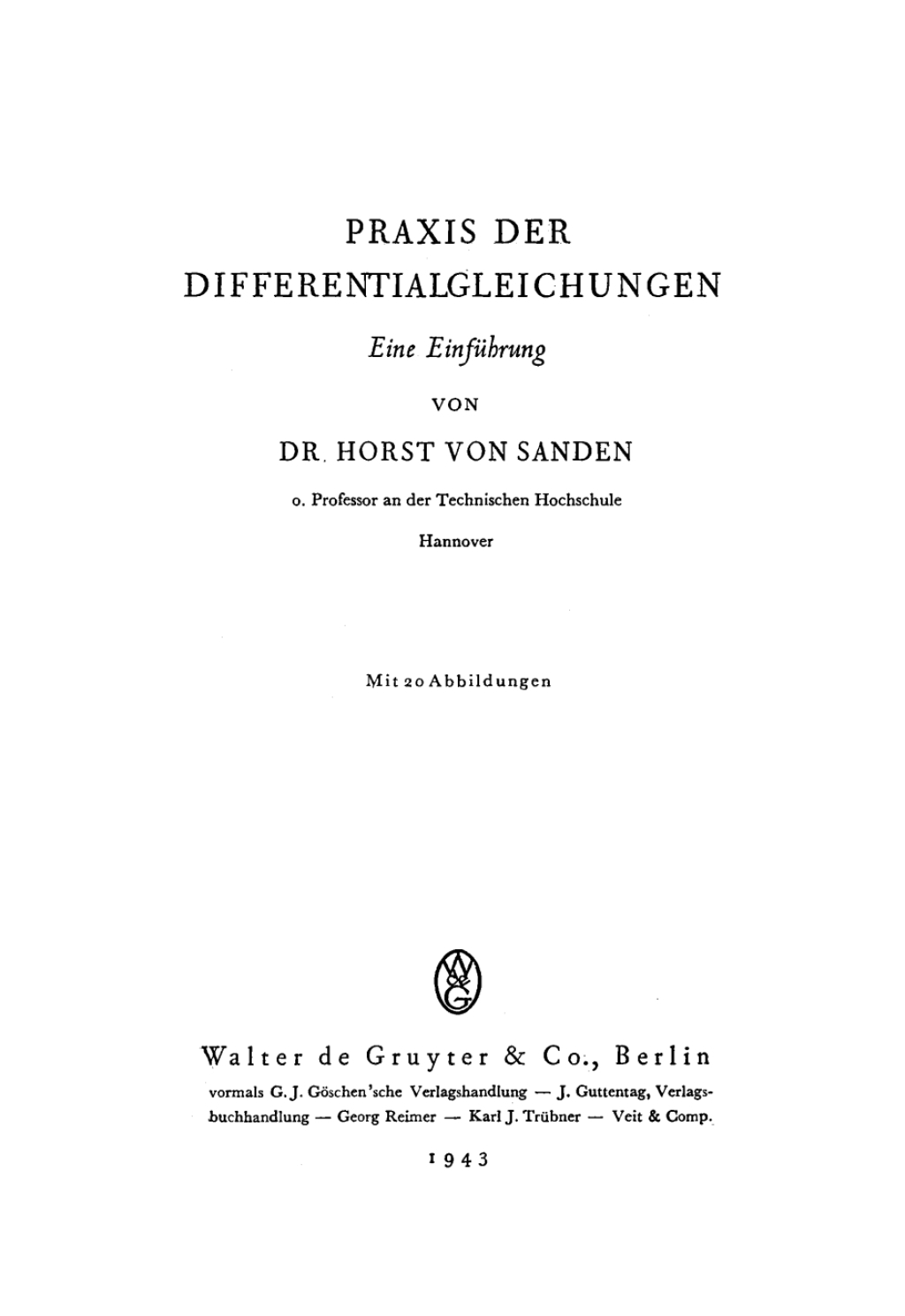Praxis der Differentialgleichungen Eine EinfÃ¢â‚¬Å¡ÃƒÂ ÃƒÂ¶Ã‚Â¬Ã¢Ë†Â«hrung 1st Edition