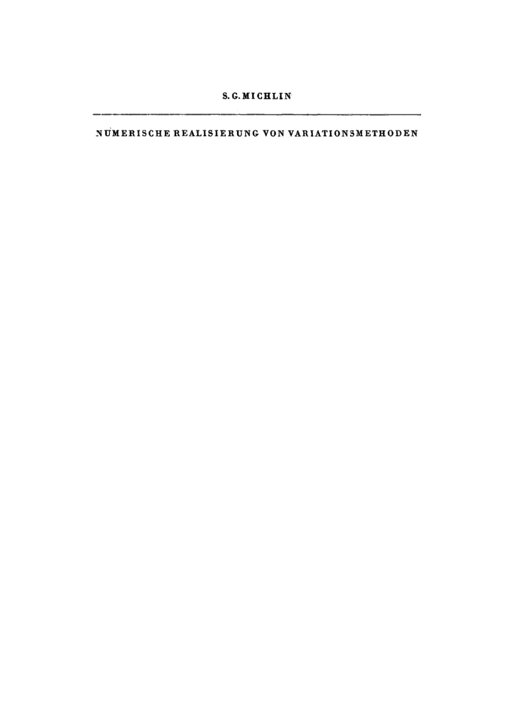 Numerische Realisierung von Variationsmethoden 1st Edition