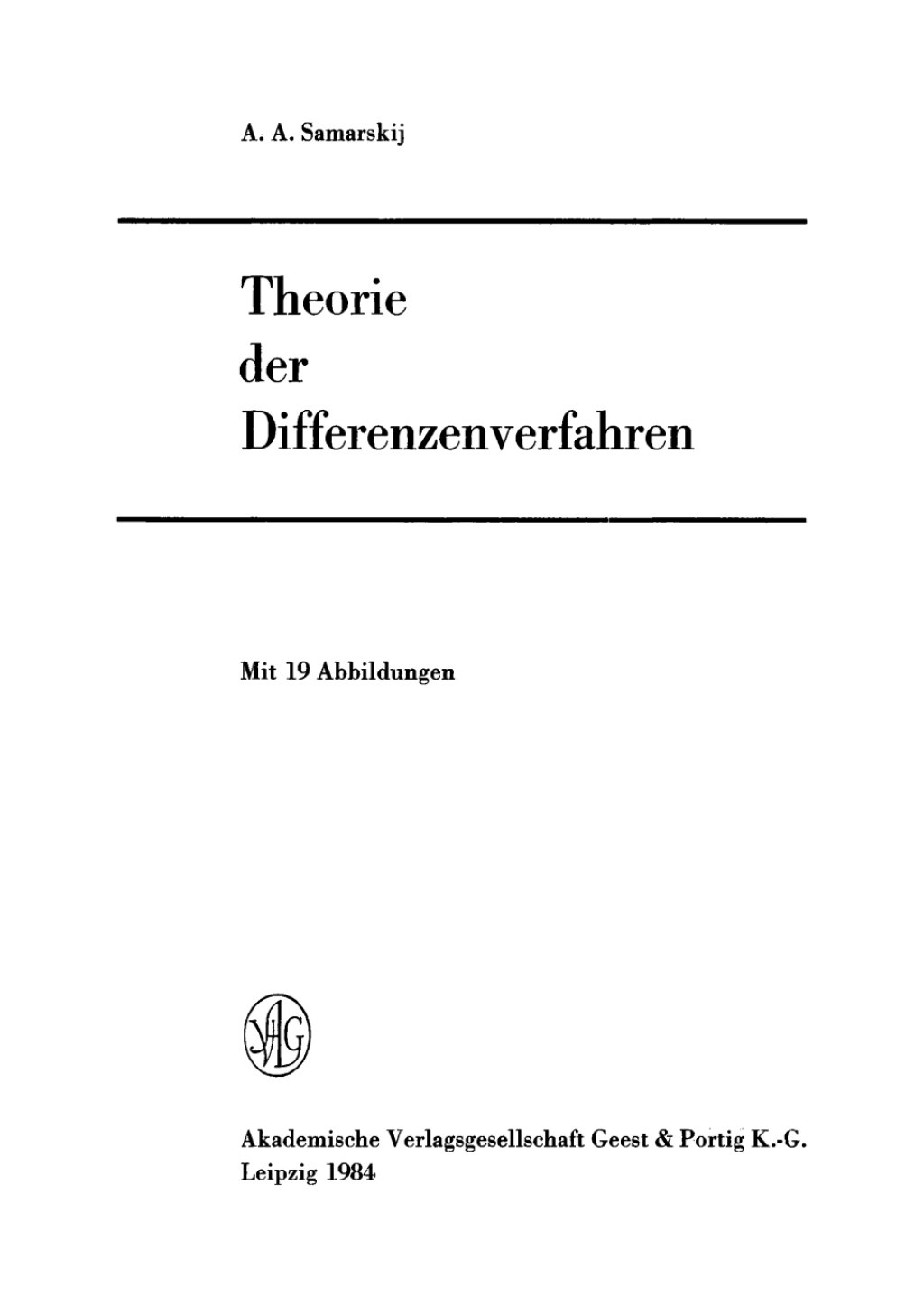 Theorie der Differenzenverfahren 1st Edition