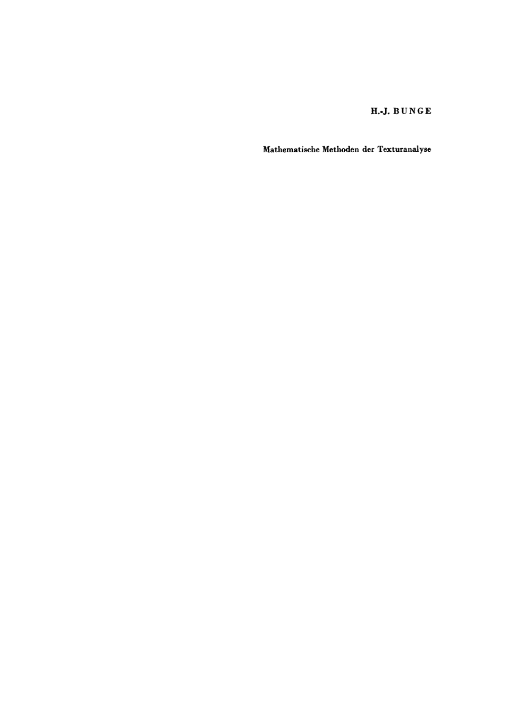 Mathematische Methoden der Texturanalyse 1st Edition