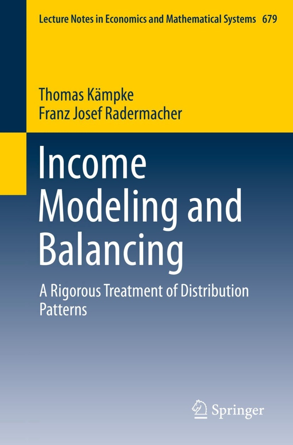 Income Modeling and Balancing A Rigorous Treatment of Distribution Patterns 