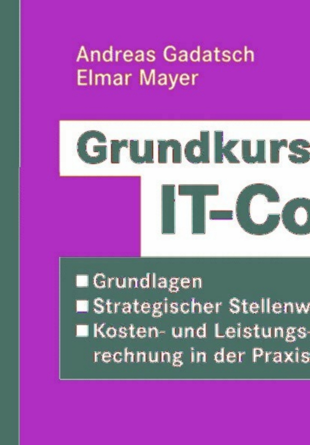 Grundkurs IT-Controlling Grundlagen - Strategischer Stellenwert - Kosten- und Leistungsrechnung in der Praxis 