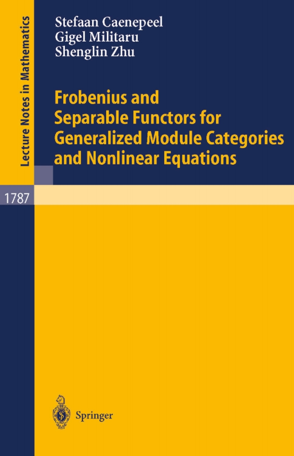 Frobenius and Separable Functors for Generalized Module Categories and Nonlinear Equations 