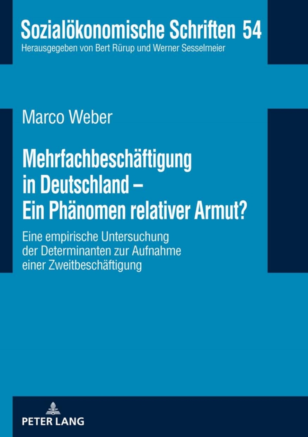 Mehrfachbeschaeftigung in Deutschland - Ein Phaenomen relativer Armut? Eine empirische Untersuchung der Determinanten zur Aufnahme einer Zweitbeschaeftigung 1st Edition