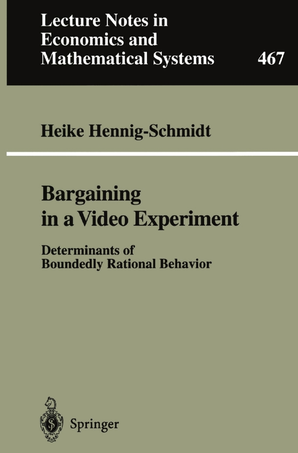Bargaining in a Video Experiment Determinants of Boundedly Rational Behavior 