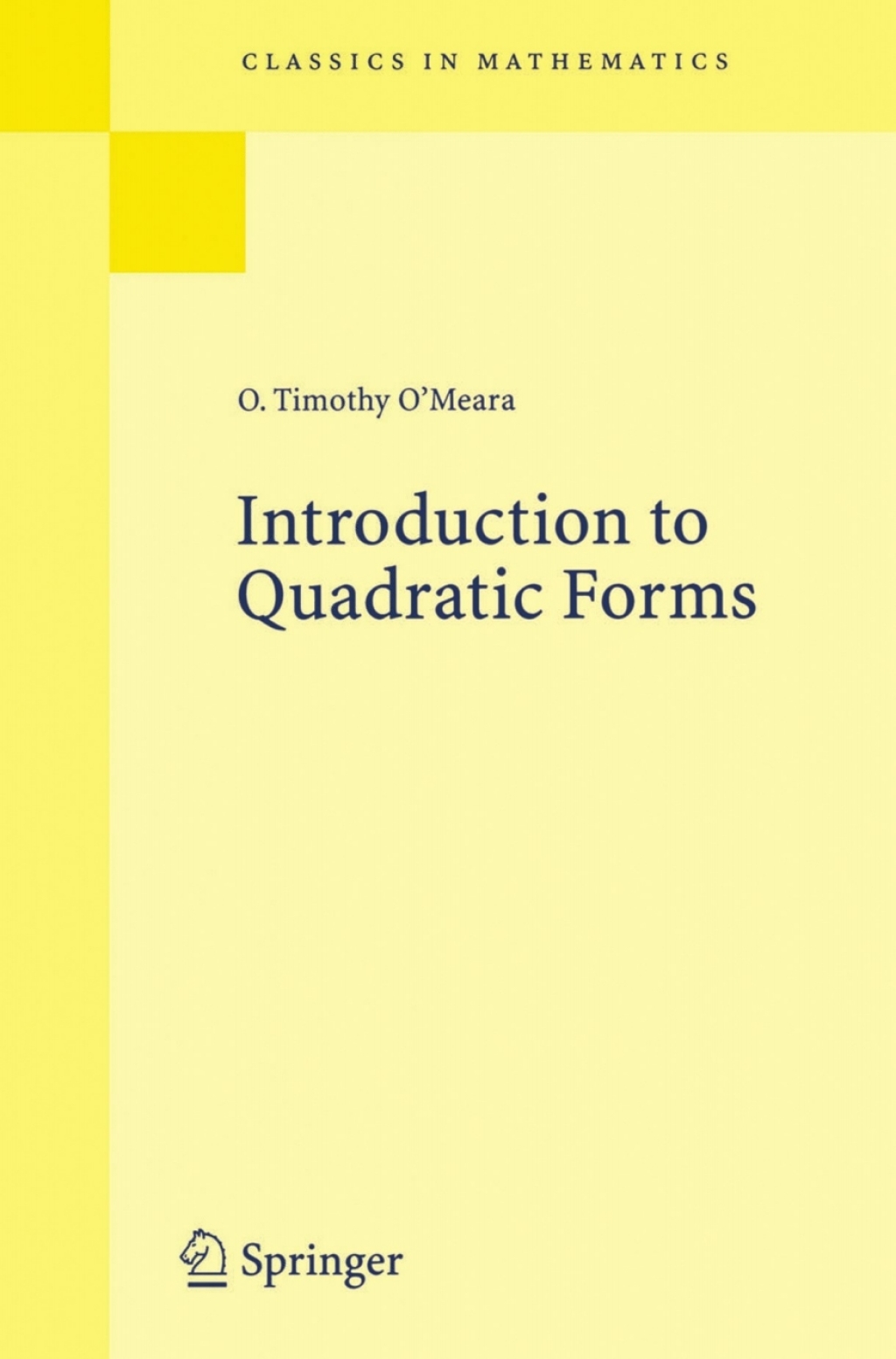 Introduction to Quadratic Forms 