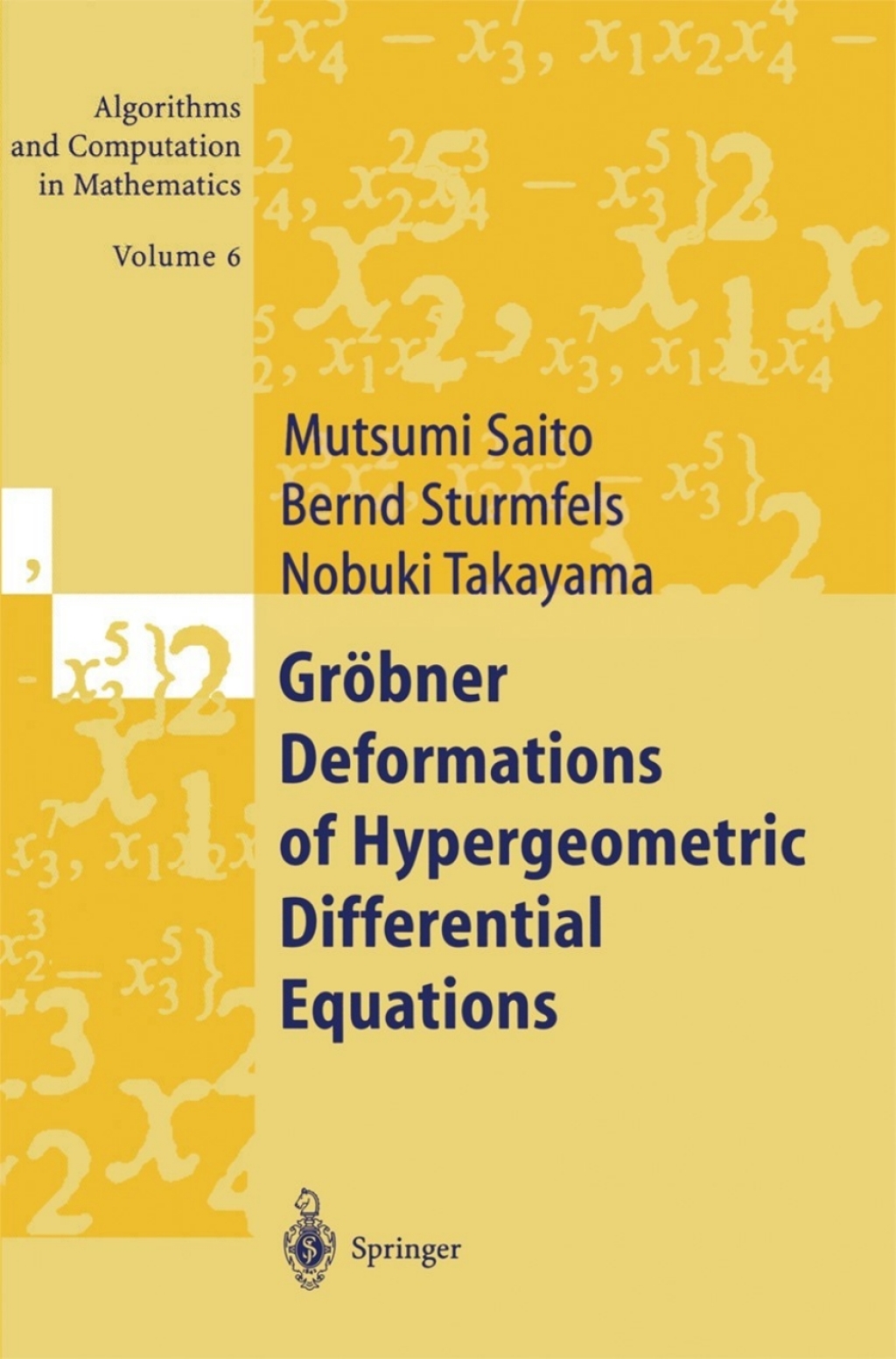 GrÃ¢â‚¬Å¡ÃƒÂ ÃƒÂ¶Ã¢â‚¬Å¡ÃƒÂ Ãƒâ€¡bner Deformations of Hypergeometric Differential Equations 