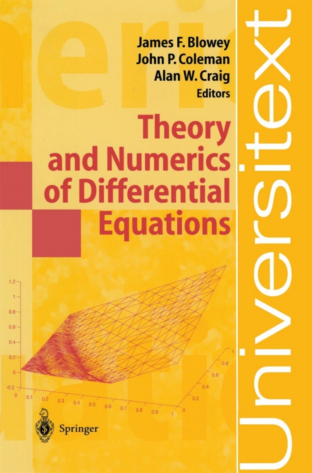 Theory and Numerics of Differential Equations Durham 2000 1st Edition