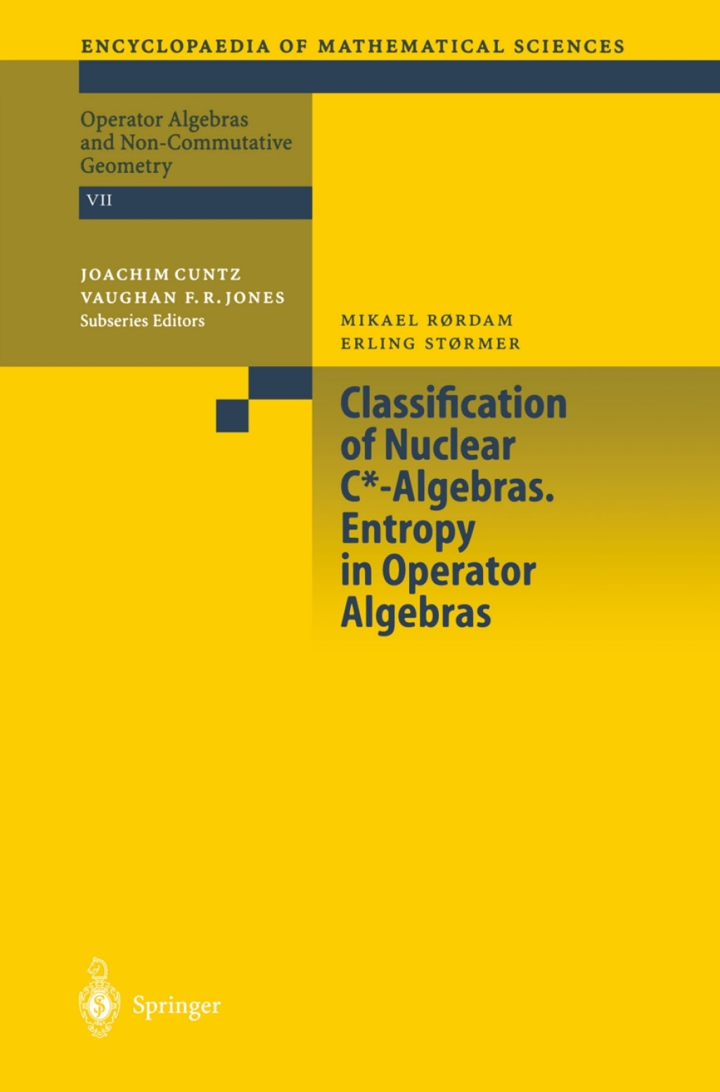 Classification of Nuclear C*-Algebras. Entropy in Operator Algebras 