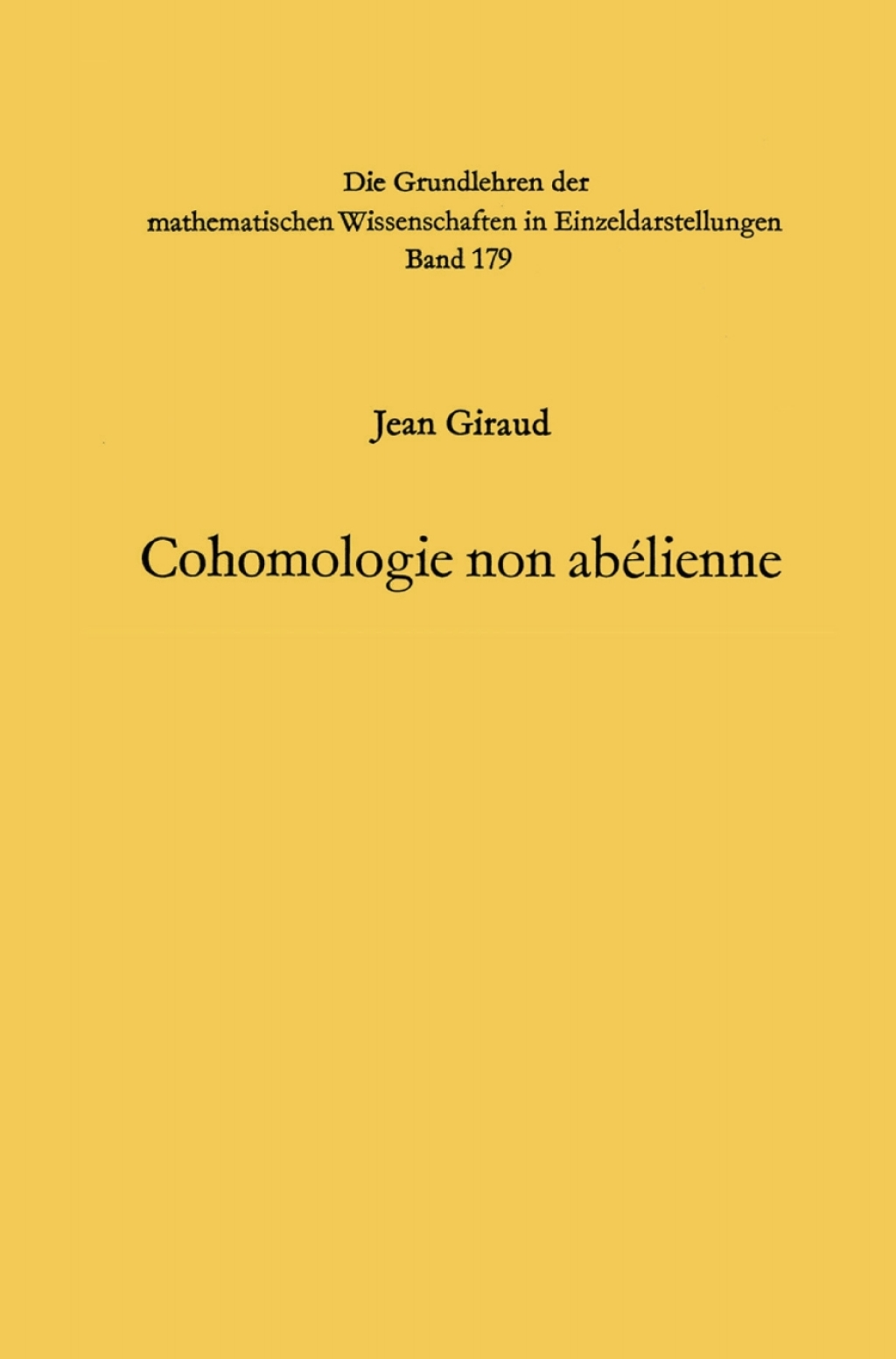 Cohomologie non abelienne 
