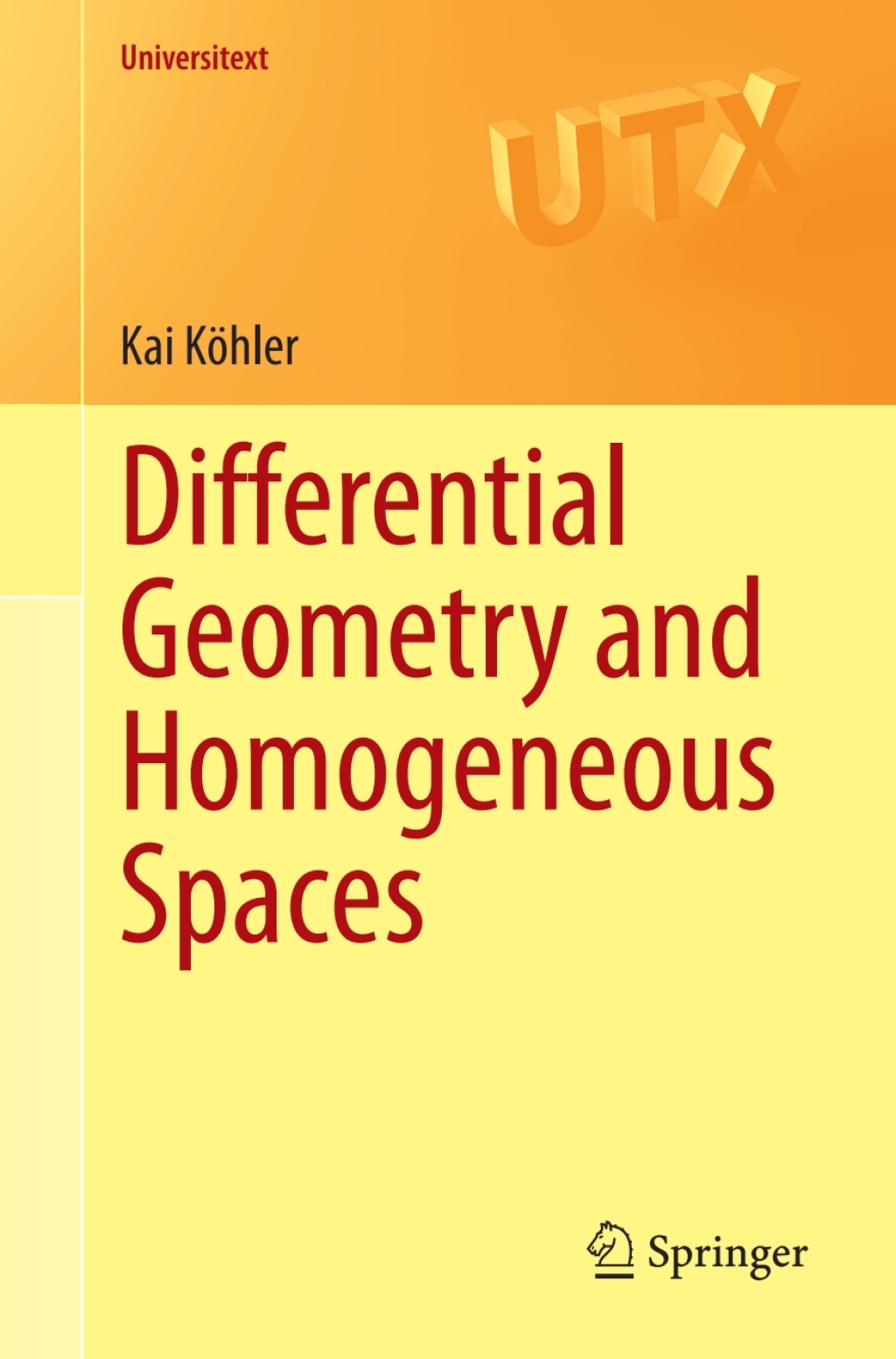 Differential Geometry and Homogeneous Spaces 