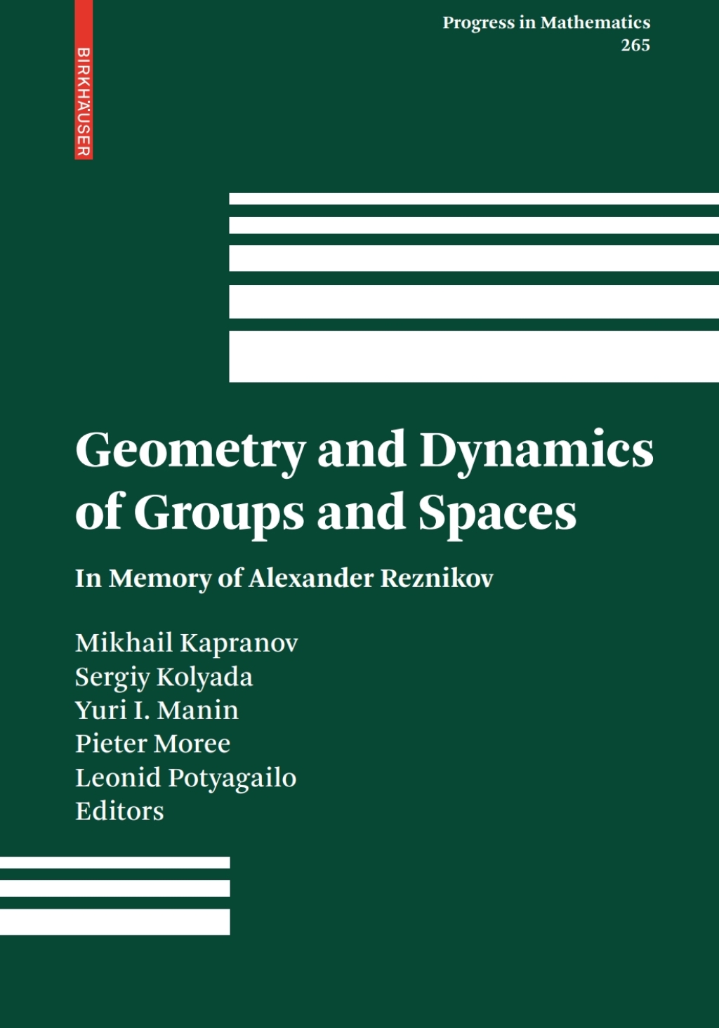Geometry and Dynamics of Groups and Spaces In Memory of Alexander Reznikov 1st Edition
