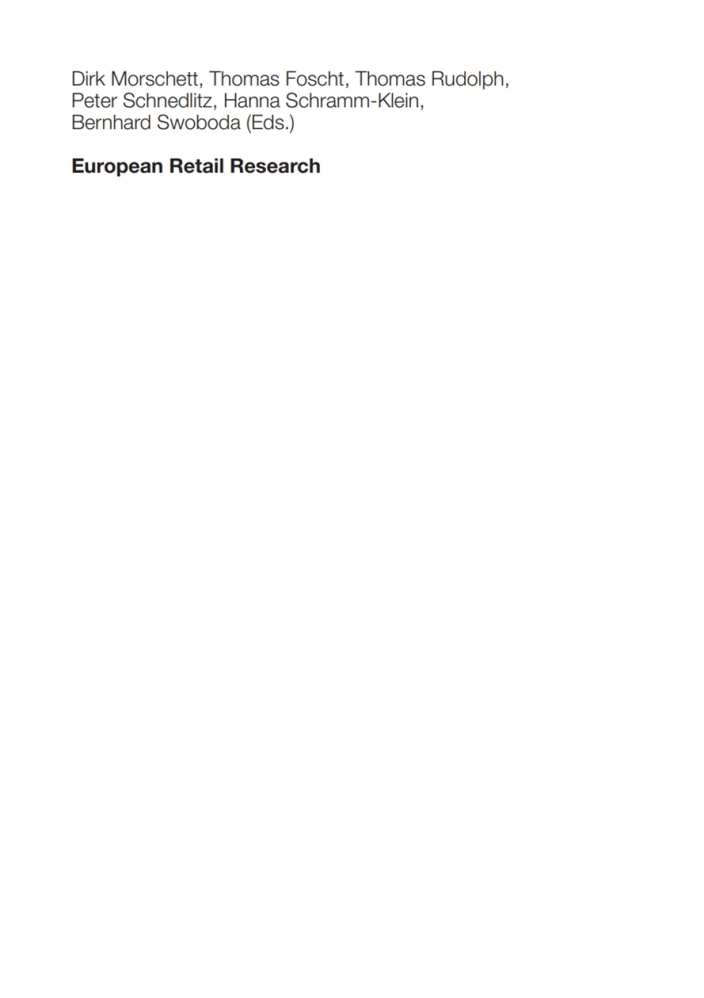 European Retail Research 2011 | Volume 25 Issue I 