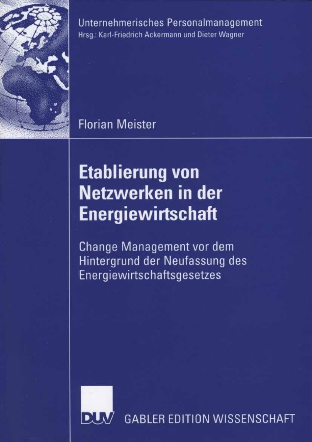 Etablierung von Netzwerken in der Energiewirtschaft Change Management vor dem Hintergrund der Neufassung des Energiewirtschaftsgesetzes 
