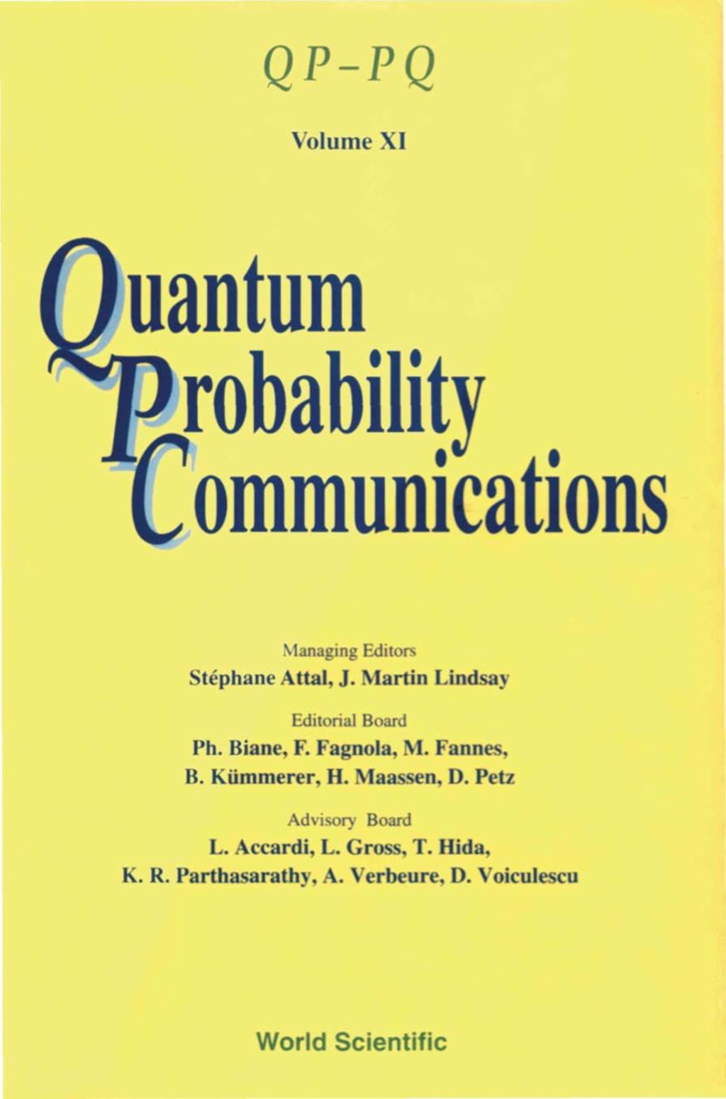 QUANTUM PROBABILITY COMMUN (V11) QPÃ¢â‚¬Å¡ÃƒÂ ÃƒÂ¶Ã‚Â¬Ã‚Â¢Ã‚Â¬Ã‚Â¨Ã¢Ë†Å¡Ãƒâ€˜Ã‚Â¬Ã‚Â¨Ã¢Ë†Å¡Ã‚Â¨PQ (Volume XI) 