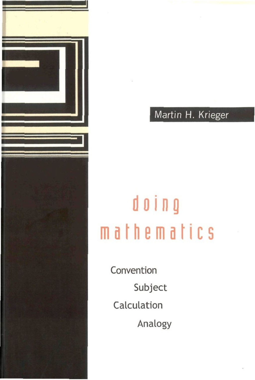 DOING MATHEMATICS Convention, Subject, Calculation, Analogy 