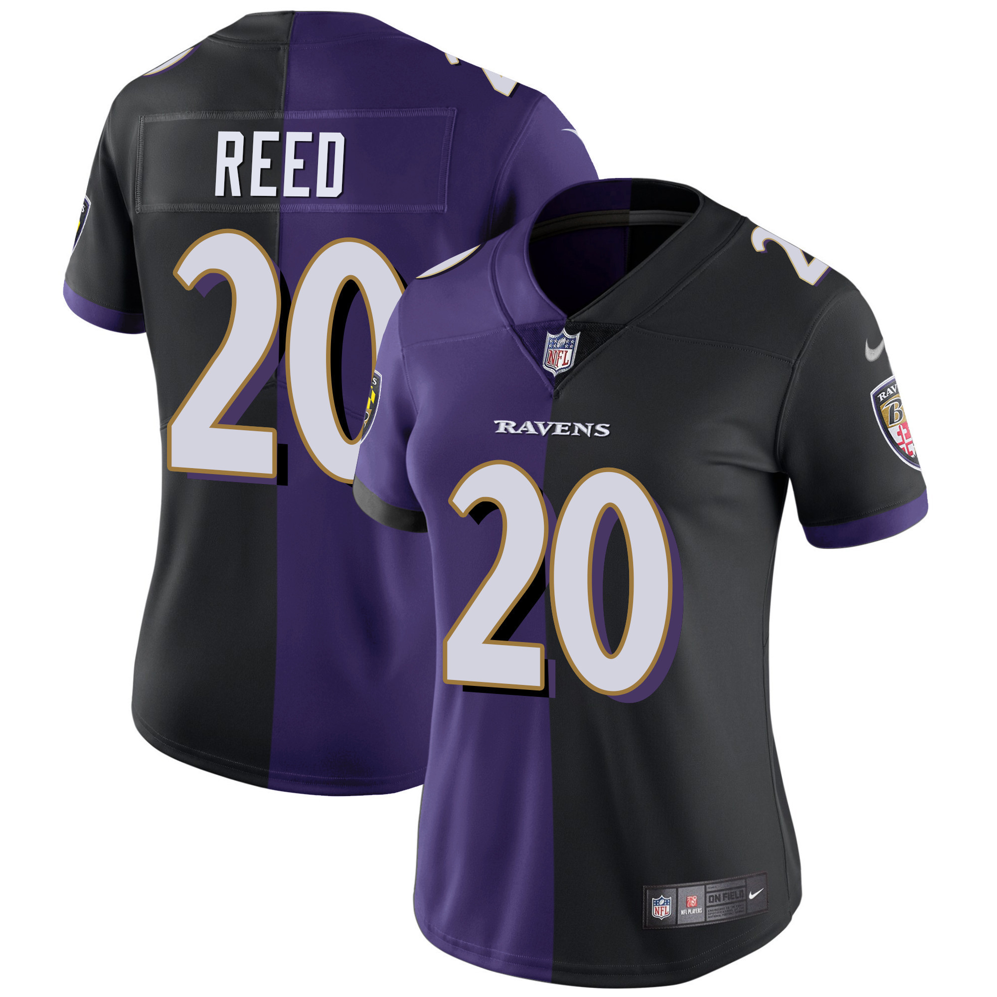 Ed Reed Baltimore Ravens Split Vapor  Jersey All Stitched