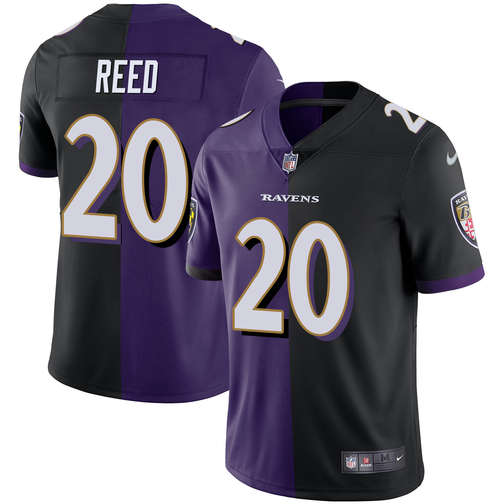 Ed Reed Baltimore Ravens Split Vapor  Jersey All Stitched