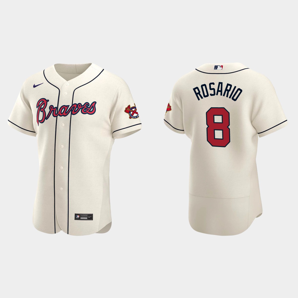 Eddie Rosario Atlanta Braves Alternate Jersey - Cream