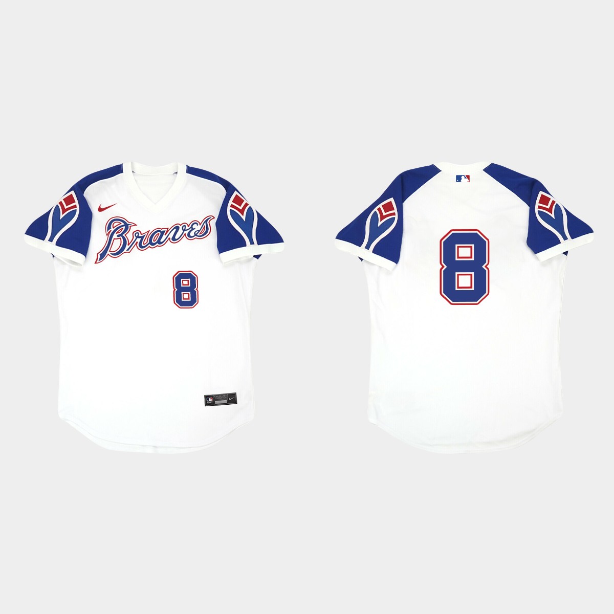 Eddie Rosario Atlanta Braves Throwback Home Jersey - White