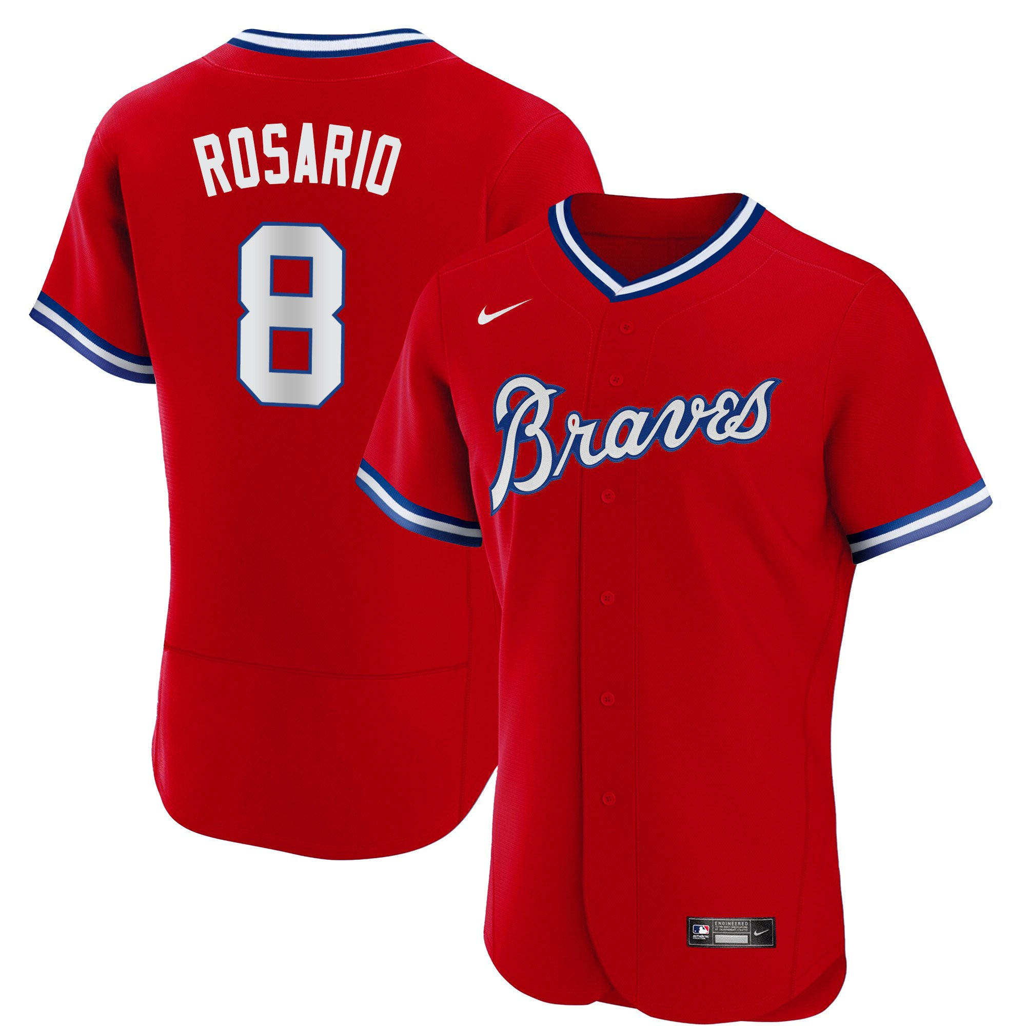 Eddie Rosario Men's Atlanta Braves Throwback 1974 - 1982 Flex Base 1980 Jersey - All Stitched