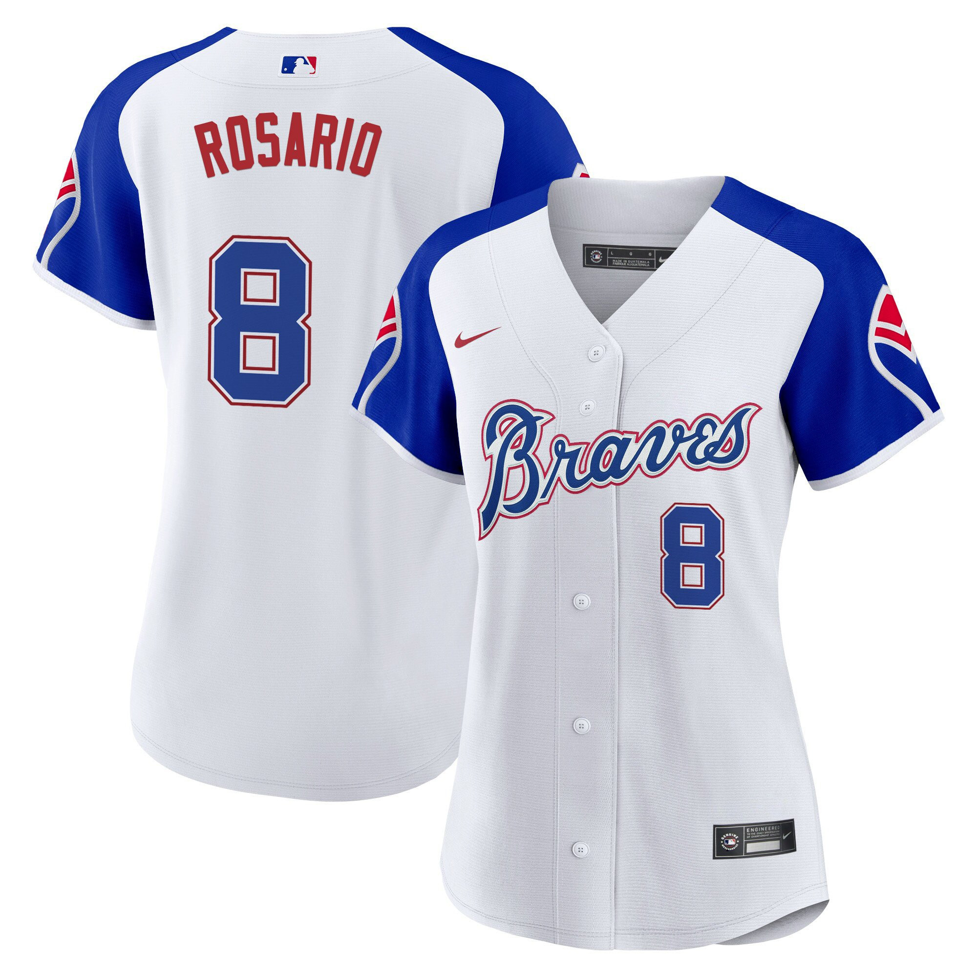 Eddie Rosario Women's Atlanta Braves Throwback 1974 - 1982 Baseball 1974 Jersey - All Stitched
