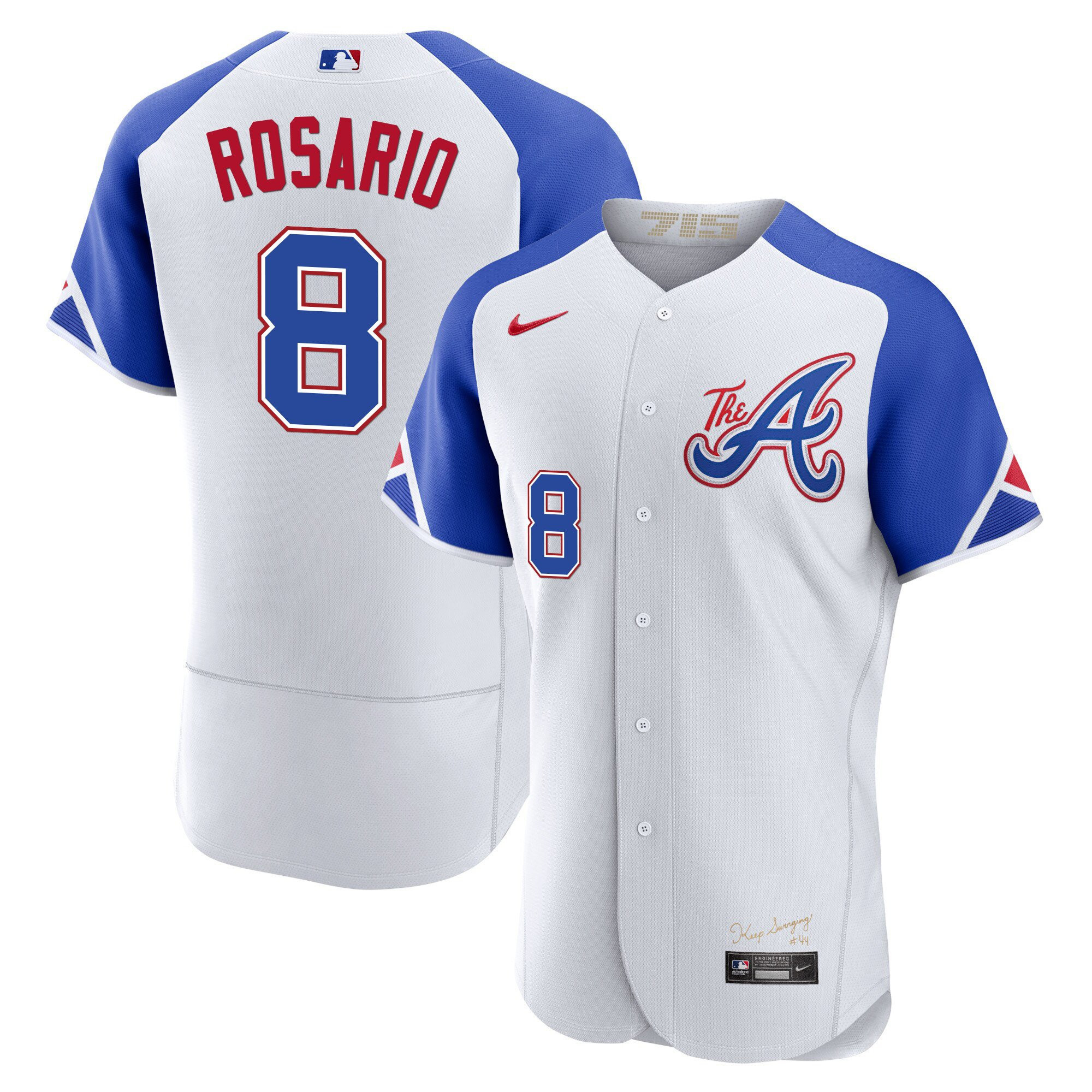 Eddie Rosario Youth's Atlanta Braves Champions City Connect Gold Flex Base Jersey - All Stitched