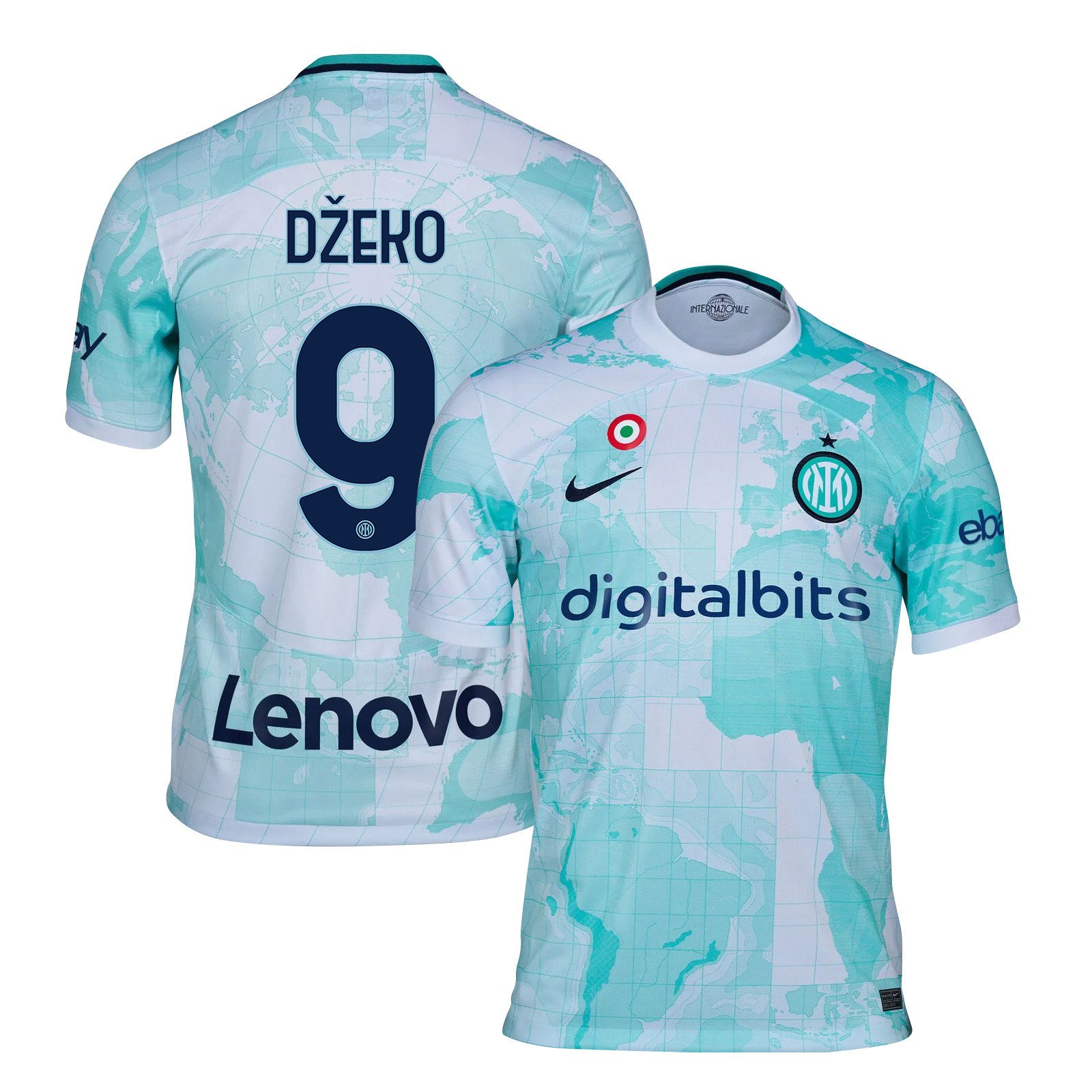 Edin D?eko 9 Inter Milan 2022/23 Away Men Jersey – Light Green
