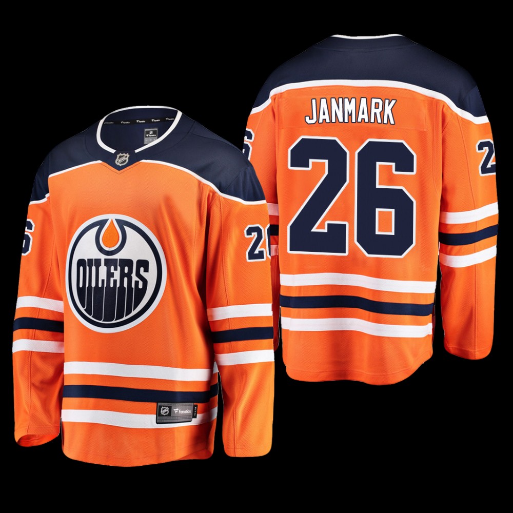 Edmonton Oilers #26 Mattias Janmark Orange 2022 Home Breakaway Player Jersey