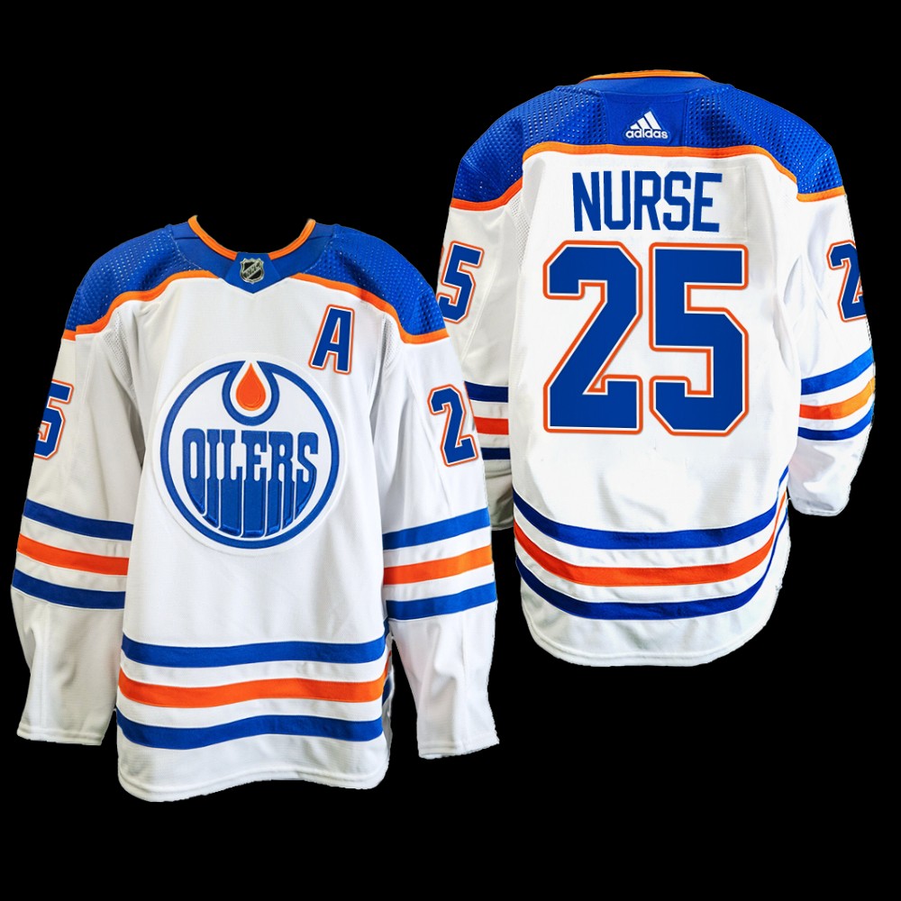 Edmonton Oilers 2022-23 Primegreen Jersey Darnell Nurse White #25 Away Uniform