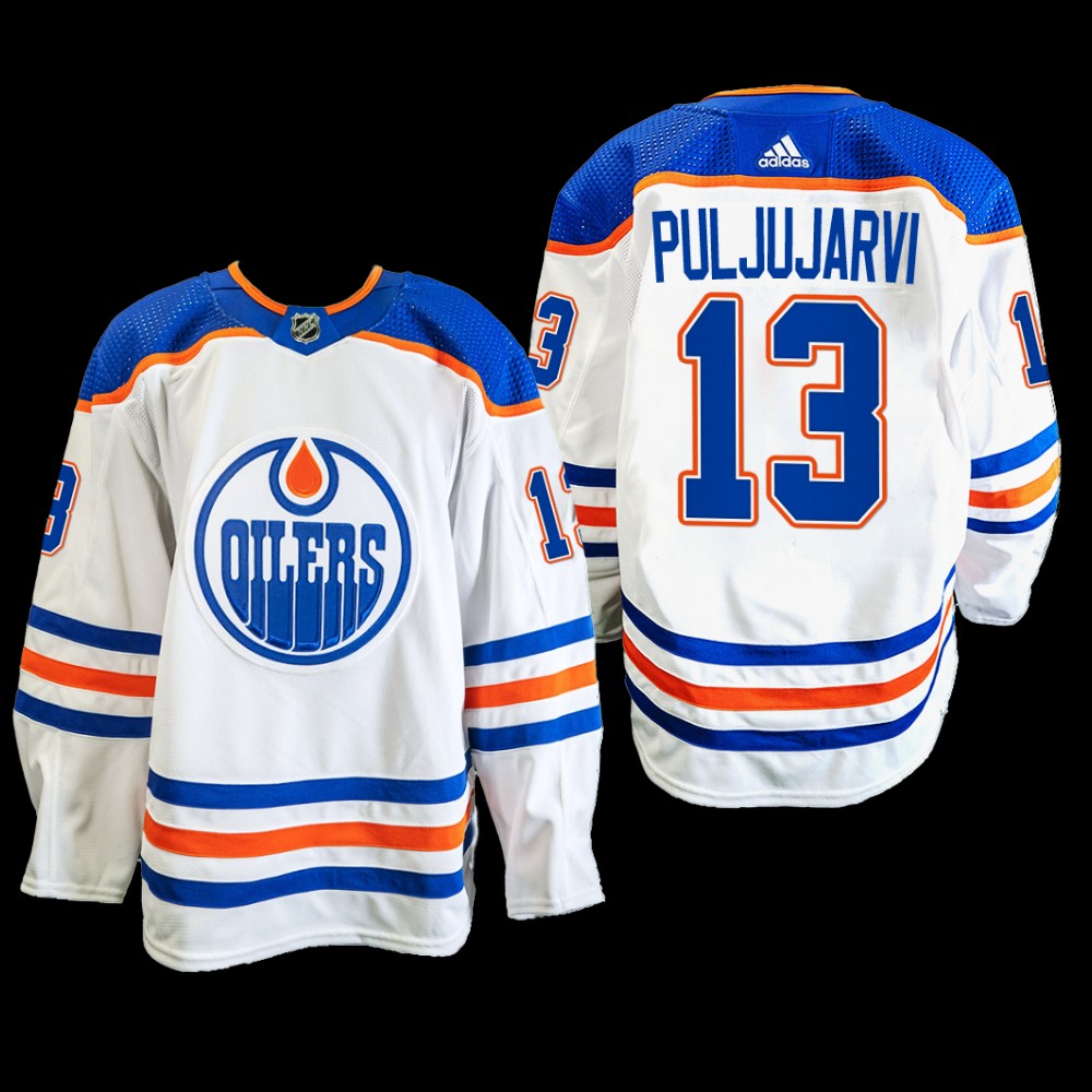 Edmonton Oilers 2022-23 Primegreen Jersey Jesse Puljujarvi White #13 Away Uniform