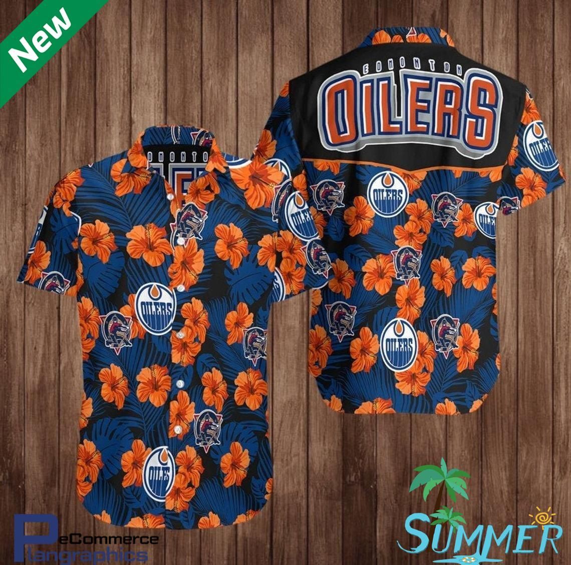 Edmonton Oilers Aloha Shirt Hawaiian Aloha Shirt Hawaiian Beach Shirt
