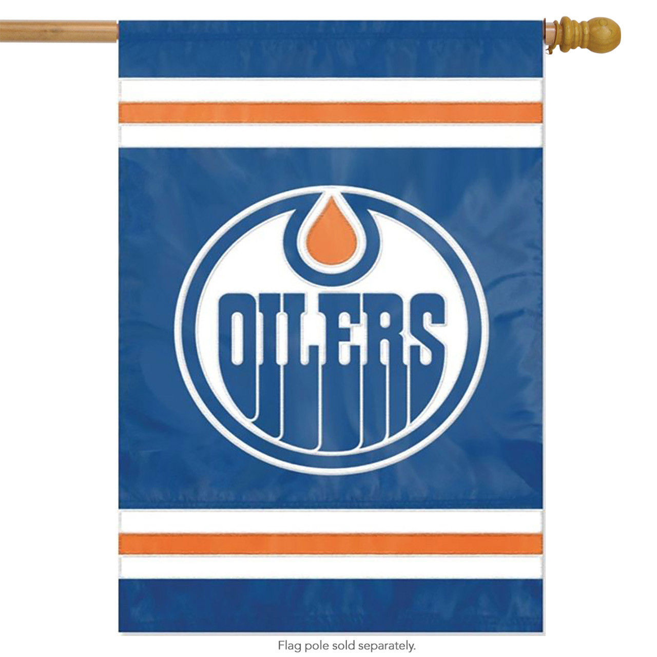 Edmonton Oilers Applique & Embroidered Flag NHL Garden Flag, House Flag
