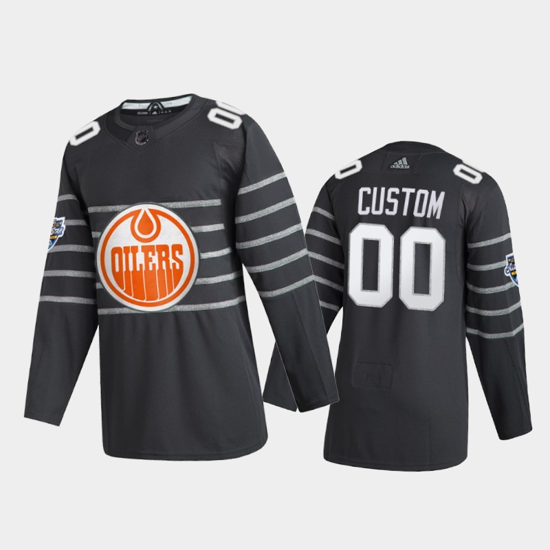 Edmonton Oilers Custom #00 2020 NHL All-Star Game Gray Jersey