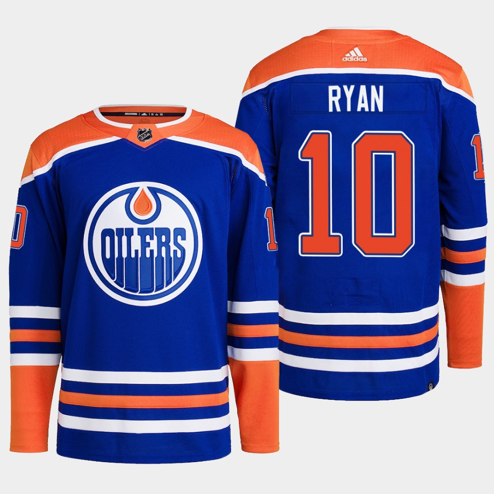 Edmonton Oilers Derek Ryan 10 Royal Primegreen 2022-23 Home Stitched Jersey