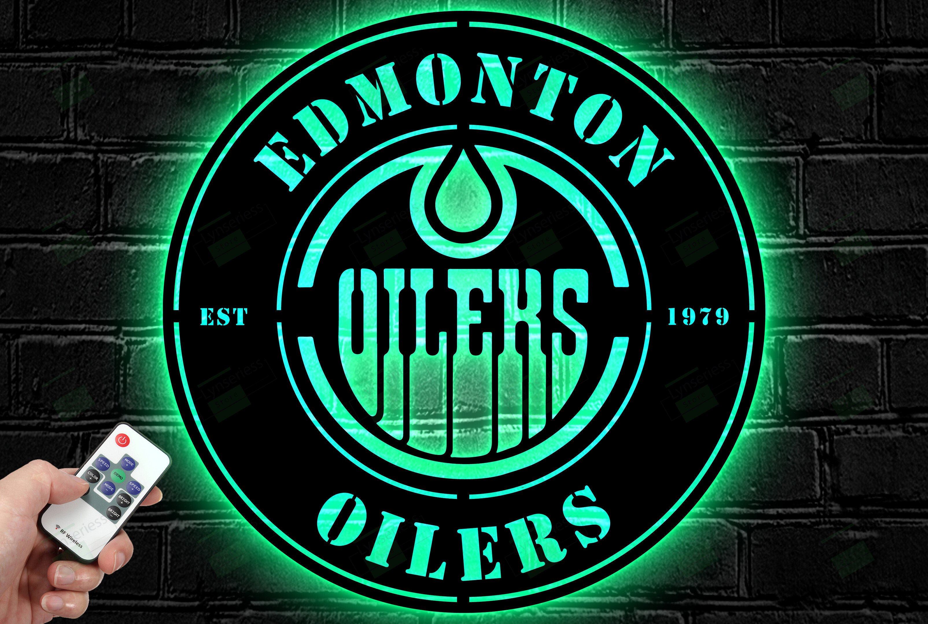 Edmonton Oilers Metal Sign – Led Light Sign NHL