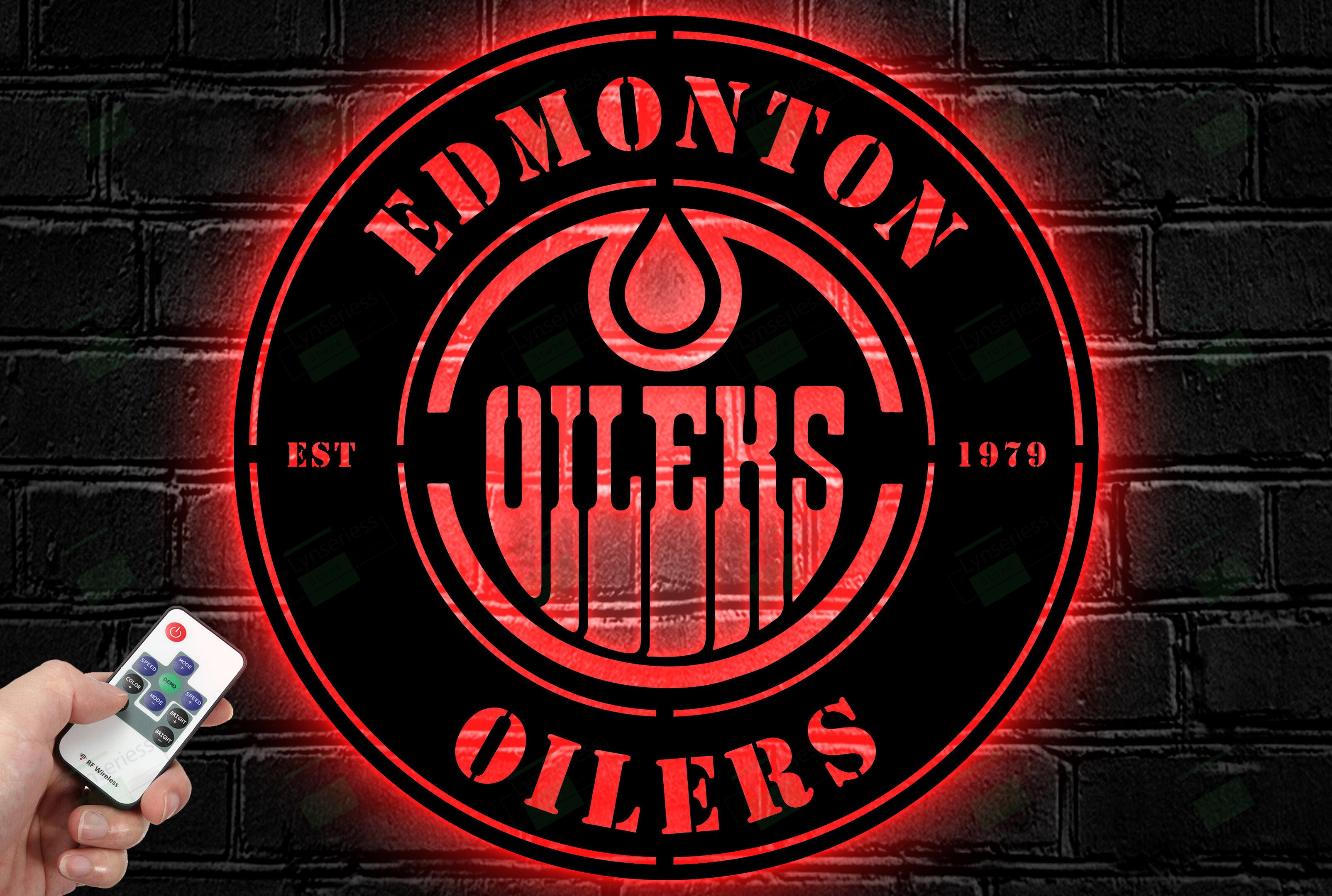 Edmonton Oilers Metal Sign – Led Light Sign NHL