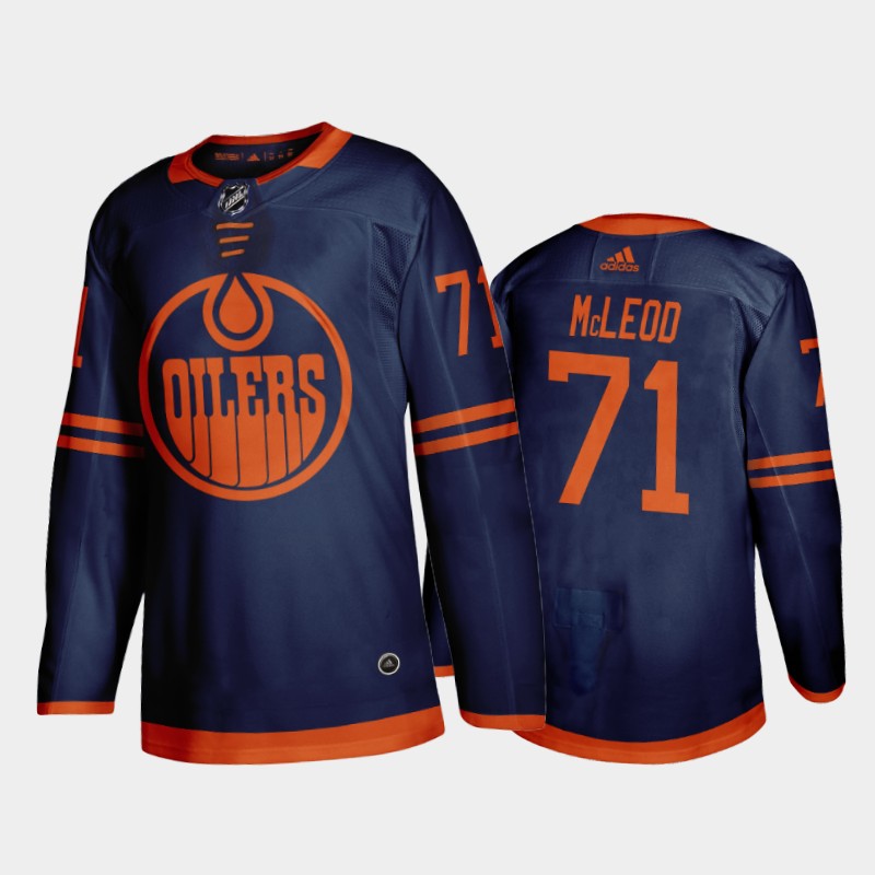 Edmonton Oilers Ryan McLeod #71 Alternate Navy 2020-21 Jersey