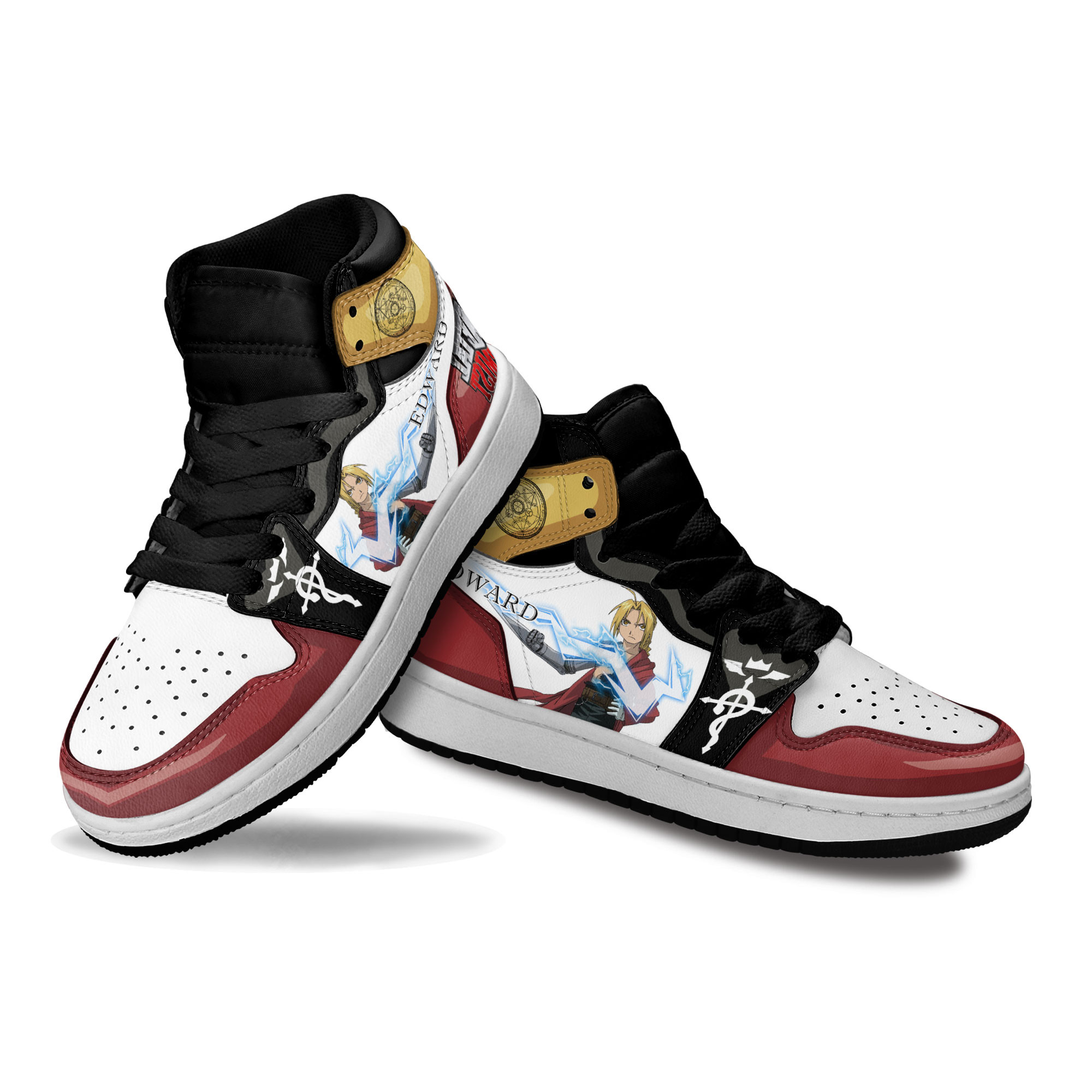 Edward Elric Kids Sneakers Custom Anime Fullmetal Alchemist Shoes For Kids