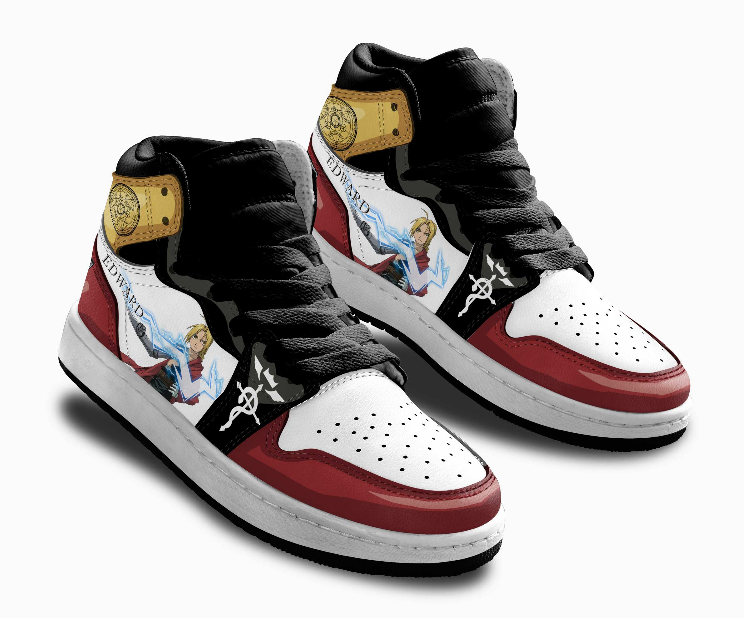 Edward Elric Kids Sneakers Custom Anime Fullmetal Alchemist Shoes For Kids