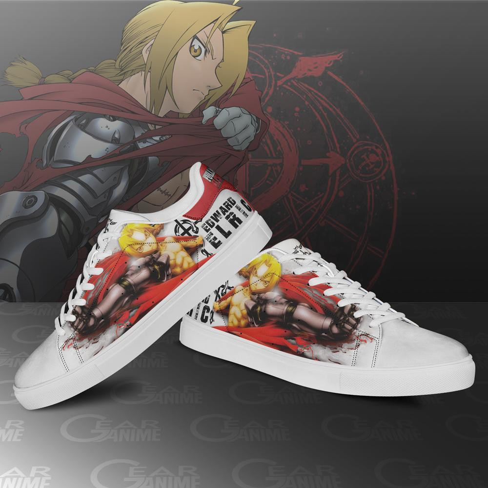 Edward Elric Skate Shoes Fullmetal Alchemist Custom Anime Shoes